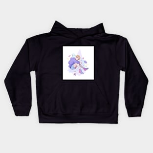 Boy with headphones Kids Hoodie